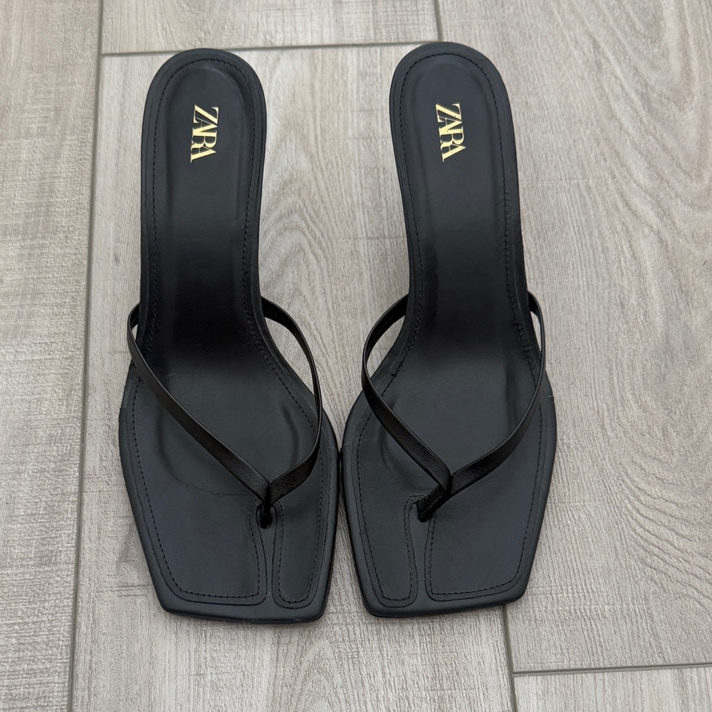 Zara Black Strappy Heels